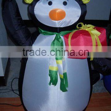 inflatable christmas penguin decoration outdoor with gift box