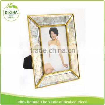 2016 HOT glass & brass display case=> Double Sided Pictures 6 x 4 mom metal wedding couple shadow box for women sex photo frame