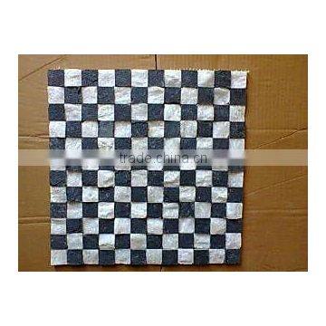 Natural stone mosaic tile marble for wall Black and white marble natural stone mosaic