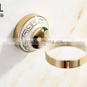 Fresh design Zinc alloy and Ceramic bathroom accessories Wall mounted Gold finishing Soap dish-11839