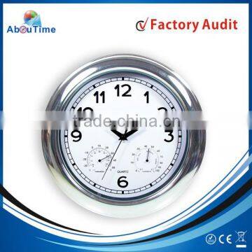 13inch plastic wall clock with thermo-hygrometer