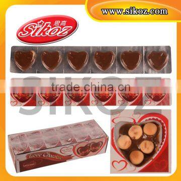 SK-Q179 Heart shape Chocolate cup with biscuit