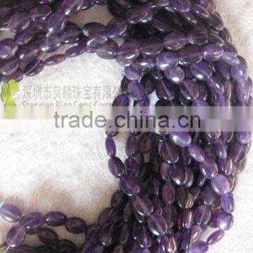 Wholesale natural amethyst loose stone beads 16"