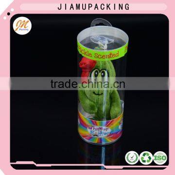 2016 Hot Sale Beautiful Clear Plastic Round Cylinder Gift Box Container With Sticker photo-5