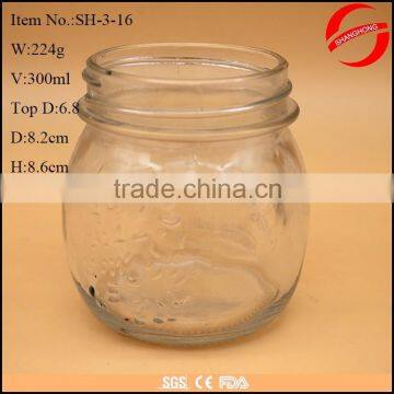 300ml small round glass jar storage