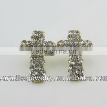 2013 Cross Design Rhinestone jewelry studing gold earrings for women E-21164