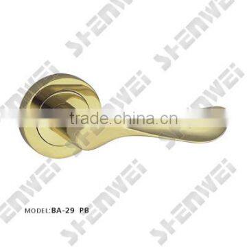 BA-29 PB brass door handle on rose