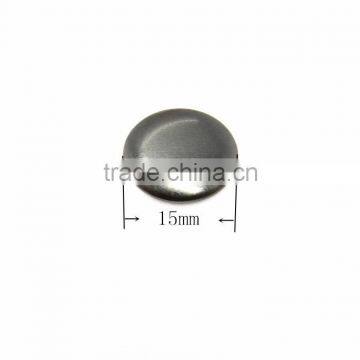 15mm Black Smooth Metal Button For Jean Clothing photo-2