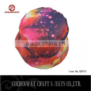 Custom Printed Galaxy Bucket Cap in red