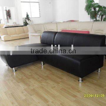 black leather corner sofa