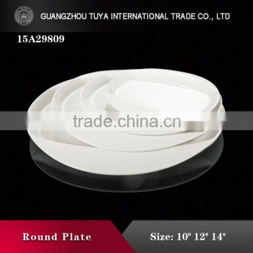 White round plate porcelain plates