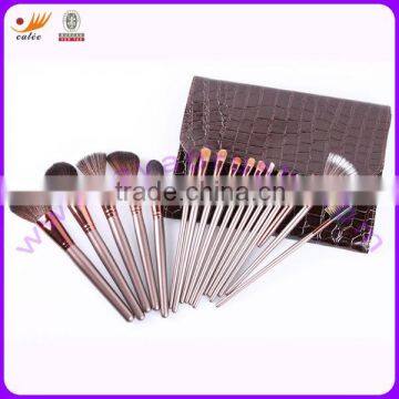 18pcs High-end Professional Makeup Brush Set with Leather Bag