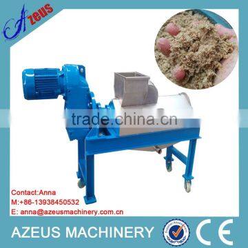 Hydraulic brewery spent grains dewatering machine with single screw press