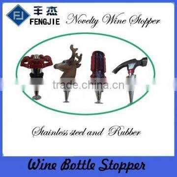 Fancy Wine Stopper With Rubber Handle For Sale