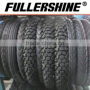 China Rubber Motorcycle Tyre manufacturer for top quality FULLERSHINE Brand 4.10-18 3.00-18 2.75-21 2.75-18 110/90-16 3.50-17