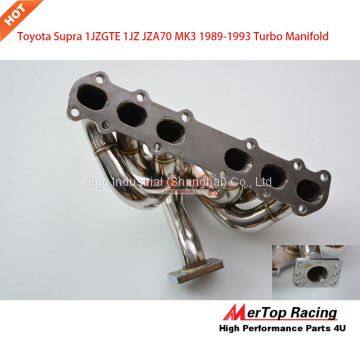 Mertop Top Mount T3 Turbo Manifold For Toyota Supra 1JZGTE 1JZ JZA70 MK3 1989-1993 photo-3