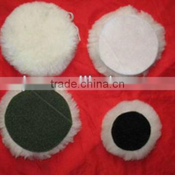 lambskin wool bonnet,custom wool,car care wool pad