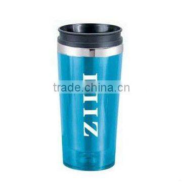 15 oz double wall mini plastic Portable cup auto mug plastic advertisement Auto mug plastic auto mug accept printing LOGO