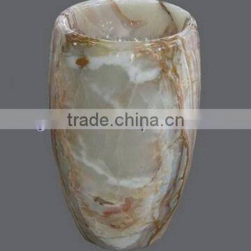 Morden Luxury BACKLIT ONYX PEDESTALS SINKS photo-6