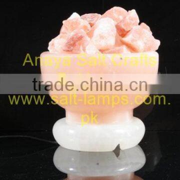 Fire Bowl Salt Lamp/ Crafted Salt Lamp/ Himalayan Salt Lamps/ Salt Lamp With Chunks photo-5