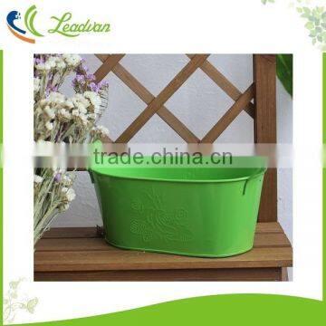 Outdoor Oval Color Available Metal Garden Flower Pots