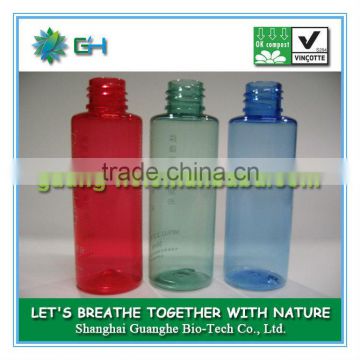 50ml cosmetic Biodegradable bottle, glossy sturdy and transparent colored pla plastic bottle