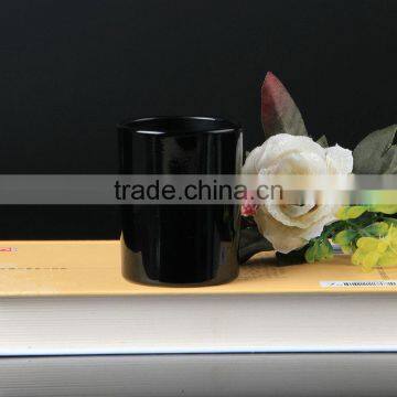 China Supplier Low Price Black and White High Quality Black Glass Candle Jar photo-2