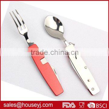 Detachable Picnic tool folding camping tool portable stainless steel fork & Spoon & Knife outdoor tableware