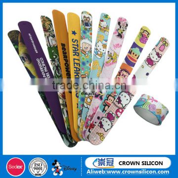 Custom silicone slap snap ruler bracelet wristband