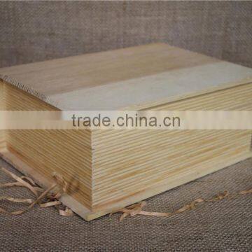 Unfinished Pine Wooden Layer Book Shaped Gift Box With Free Sample photo-4