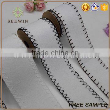 White Felt Fabric Ribbon Roll for Gift Packaging photo-3