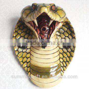 Handicraft wall hanging fiberglass snke head ornament