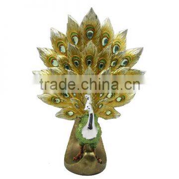 Shinning Coating Delicate Resin High Quality Peacock Statues photo-6