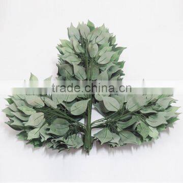 2016 Wholesale Artificial Leaves White Banyan Artificial Leaves for Decoration Artificial Big Green Leaves photo-3