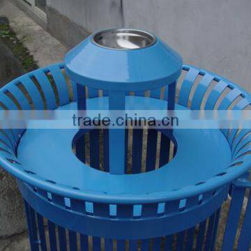 Arlau Outdoor Steel Ashtray Stand Trash Bin photo-2