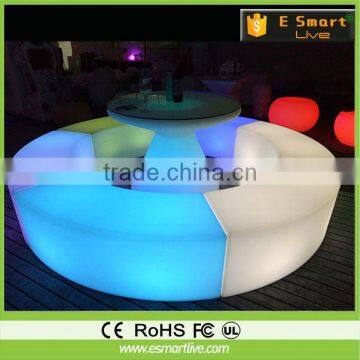 battery power rechargeable lighted lounge bar furniture led