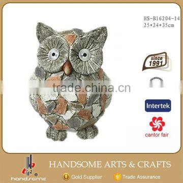 9 Inch Outdoor Resin Home and Garden Ornament Owl Figurines Lively Animal Statue photo-5