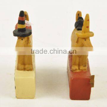 Custom Halloween Dressed Puppy Figurine With Pumpkin photo-6