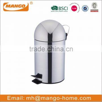 Round Stainless Steel Rubbish Bin photo-5