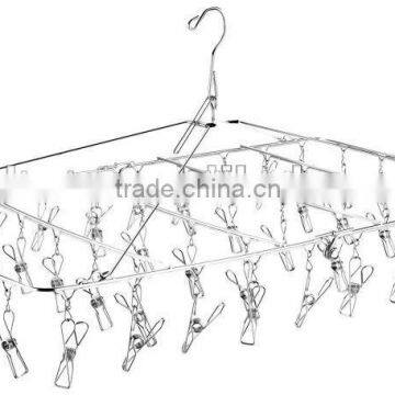 201 Stainless Steel Folding Drying Cloth Hanger-48 Hangers photo-2