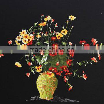 Embroidery Flower Paintings From Vietnam, Rose Wall Paintings, Handmade in Vietnam photo-2