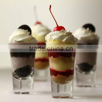 High Quality clear glass ice cream cup