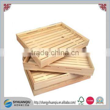 Hot Sale Wooden Glass Tea Cup Serving Tray photo-3