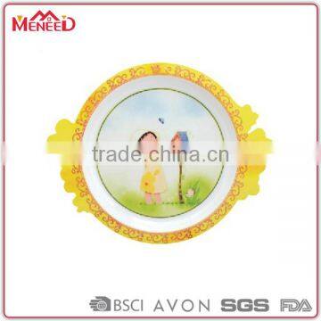 Baby safety princess cute melamine food material children cartoon plastic plate