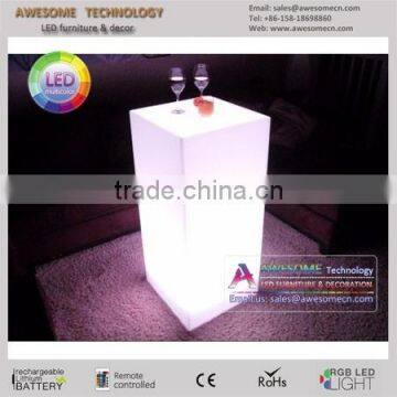 light up led plastic pedestal event table