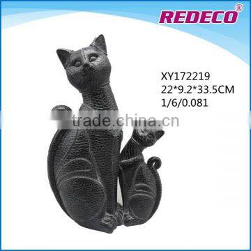 2017 handmade life size resin cat firurine for home decoration