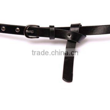 Wholesale Rivets Decorated D Buckle Sex Girl Thin PU Knot Waist Belt photo-5