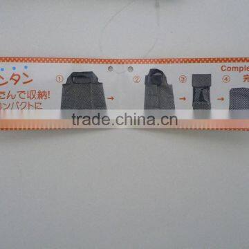 BLUE White Polka Dots Large Reusable Shopping Bag Wide Handles Eco-friendly Tote Bags photo-2