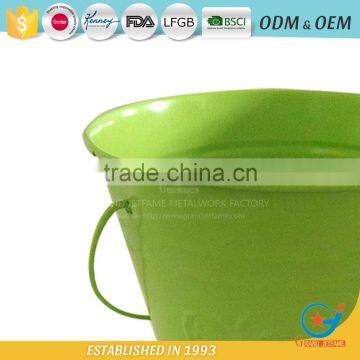 Garden Iron and Zinc Powder Coated Galvanized Flower Bucket Metal Bucket Plant Pots photo-2