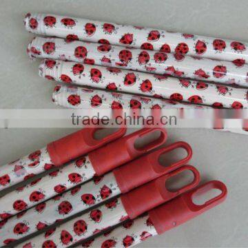 Solid Color PVC Coated Wooden Broom Stick photo-5